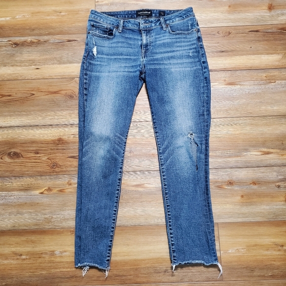 Lucky Brand Denim - Lucky Brand Jeans Womens 6 28 Blue Lolita Skinny Distressed Raw Hem Ankle